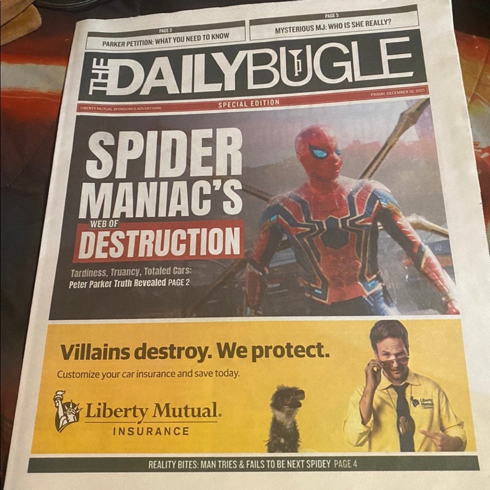 The Daily Bugle :: Spider-Man No Way Home Limited Magazine